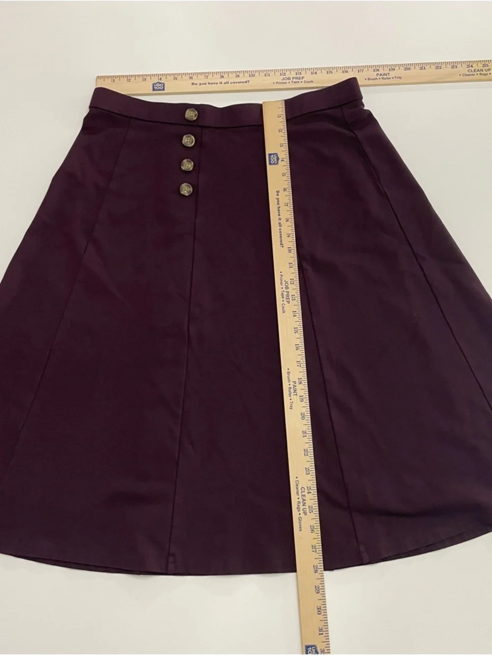 Christopher & Banks Classic Deep Plum A-Line Skirt, size L